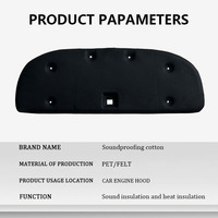 Vente en gros de fabricant professionnel coton de couverture d'isolation thermique de capot de moteur de qualité authentique adapté à Toyota Yaris