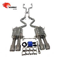 Système d'échappement Catback pour BMW E92 E90 E93 M3 4.0L V8 Premium 304SS avec tuyau poli et embouts de silencieux en fibre de carbone