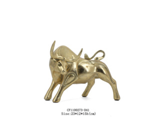 Statua di Toro Potente in Resina Artificiale, Scultura Animale 3D Fatta a Mano in Argento per Decorare la Tua Casa - Product Image 4