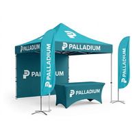 Carpa de Jardín Plegable de 3x3m, Impresión Digital Personalizada, Resistente a los Rayos UV, Impermeable, de Alta Resistencia, para Uso Comercial