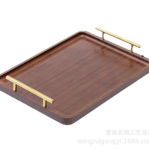 ถาดเสิร์ฟไม้ ขนาด 30x20 ซม. พร้อมหูจับ สำหรับร้านอาหารและใช้ในบ้าน - Product Image 3