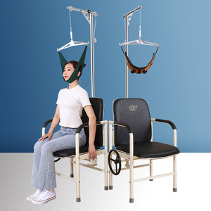 Cervical <b>Traction</b> Chair Manual <b>Neck</b> Stretching <b>Device</b> One Size Cold Rolled Steel Home Use - Product Image 1
