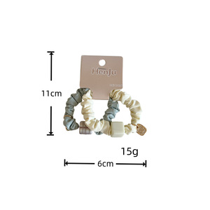 New Solid Satin Hair Rings Set Elegant Girls Scrunchies Hair <b>Accessories</b> for Women Soft Non-Slip Multifunction Hair Bands - Product Image 2
