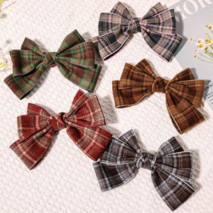 Nouveaux Nœuds à Cheveux en Tissu à Carreaux Tendance, Pinces à Cheveux en Ruban pour Enfants, Grandes Pinces Alligator pour Filles, Tout-Petits et Enfants - Product Image 5