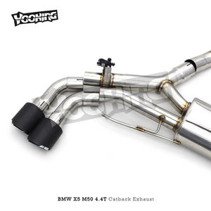 Auto Valvetronic Catback para <span class=keywords><strong>BMW</strong></span> <span class=keywords><strong>X5</strong></span> <span class=keywords><strong>M50</strong></span> 4,4 T G05 2019-2023 SUS304 tubo de escape de acero inoxidable silenciador Catback - Product Image 4