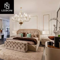 Fabricant personnalisé de haute qualité nouveau design italien de mode lit moderne de luxe en tissu de velours vente populaire