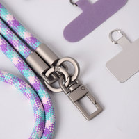 Lanière de téléphone portable Lanière de téléphone portable universelle rétractable Bandoulière de cou en nylon avec carte en plastique