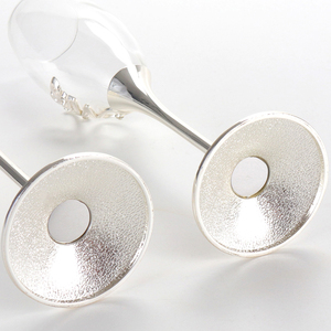 Роскошные господин и госпожа. Набор из 2 фужеров для шампанского на свадьбу, металлические бокалы для вина, с индивидуальной брендированной подарочной упаковкой - Product Image 6