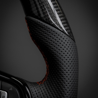 Volant personnalisé en cuir perforé en fibre de carbone pour VW Tiguan R-Line Tayron T-Roc Touareg Teramont B6 B7 B8 MK6 MK7 GTI R