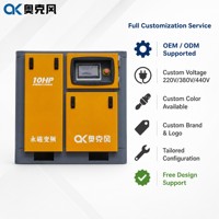 Compresseur d'air silencieux AOKEF 10HP pour clinique dentaire, ≤45dB, 7,5kW, économie d'énergie, refroidissement par air, compresseur industriel 380V