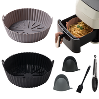 8.5 " / 7.9" huile vidangée plateau de cuisson réutilisable antiadhésif Silicone Pot friteuse Air 22cm épaissi Air friteuse doublures en Silicone