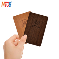13,56 MHz respetuoso con el medio ambiente de madera RFID Key Card Wood MIFARE Classic 1K Key Cards para Hotel