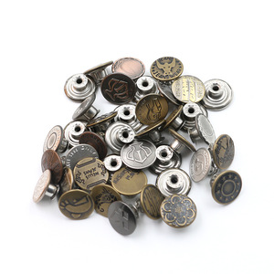 2021 High Quality Metal <strong>Elastic</strong> Denim <strong>Buttons</strong> Brass <strong>Buttons</strong> <strong>With</strong> Rivets for Jeans - Product Image 5