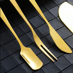 Stainless Steel Mooncake Knife And <b>Fork</b> Set 13.2Cm Silver Gold <b>Dessert</b> Tools For Adults - Product Image 4