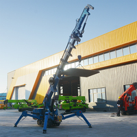 Grue araignée mobile de haute qualité 3, 5, 8, 10 tonnes avec flèche télescopique et levage à 360 degrés avec jib de manutention