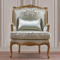 Chaise longue de loisirs en bois massif de style antique français, avec broderies et motifs sculptés, pour chambre à coucher, usage intérieur - Meilleures ventes