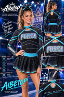Uniformes de cheerleading personnalisés, vente chaude, design gratuit, prix direct usine, faible MOQ, uniformes d'équipe de cheerleading de haute qualité