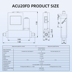 Giá thấp MFC khối lượng điều khiển lưu lượng tùy chỉnh OEM nén không khí oxy khối lượng kiểm soát dòng chảy van phân tích khí - Product Image 5
