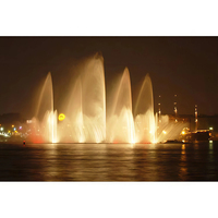Fontaine musicale dansante sur mesure avec écran LED coloré et buse en acier inoxydable durable pour la décoration de jardin et de parc
