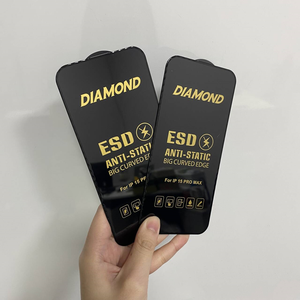 Protector de Pantalla de Vidrio Templado con Cobertura Total y Pegamento Completo para iPhone, Protector de Pantalla con Borde de Rombo para Samsung, Precio de Fábrica - Product Image 4