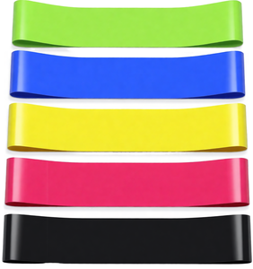 Ensemble de 5 bandes de résistance en TPE pour exercices, bandes de résistance en boucle antidérapantes, mini bandes de boucle pour les fessiers, les jambes, l'entraînement de force, la salle de sport à domicile - Product Image 1