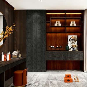 Lemari Pakaian Kayu Modern BOSNiE, Furnitur Kamar Tidur Mewah, Lemari Modular Pintu Geser, Kabinet Gantung Pakaian, Armoire Hotel - Product Image 3