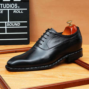 Nuevos Zapatos Formales de Hombre de Cuero Genuino con Cordones, Bordados, Punta en Pico, Ligeros y Transpirables para Ocasiones de Negocios en Otoño - Product Image 3