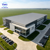 Bâtiment en structure métallique directement de l'usine, entrepôt préfabriqué en métal avec zone de bureau
