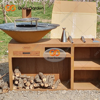 GN-BBQ Corten Bbq Grills Corten Steel BBQ Firepit Grill