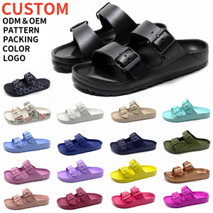 Vente en gros <span class=keywords><strong>de</strong></span> sandales légères personnalisées en EVA pour hommes et femmes pantoufles <span class=keywords><strong>de</strong></span> <span class=keywords><strong>plage</strong></span> d'été avec double boucle ouverte, confortables et décontractées pour l'extérieur - Product Image 1