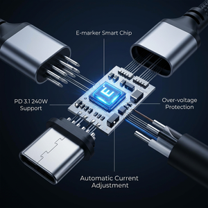 Produits tendance <span class=keywords><strong>USB</strong></span> 3.<span class=keywords><strong>2</strong></span> Gen <span class=keywords><strong>2</strong></span> 100W Câble de charge rapide Type C à Type C Cordon <span class=keywords><strong>USB</strong></span> Tressé Tipo C Câbles de données pour PC Android - Product Image 4
