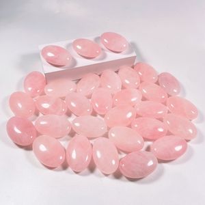 Pierre ovale de massage en quartz rose naturel de qualité supérieure HY OEM pour la thérapie par le <span class=keywords><strong>sel</strong></span> de spa Pierre de massage - Product Image 5