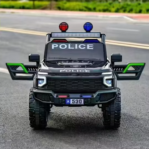 Voiture électrique rechargeable à deux places pour enfants, jouet de voiture de <span class=keywords><strong>police</strong></span> en plastique avec fonction MP3 et télécommande - Product Image 2