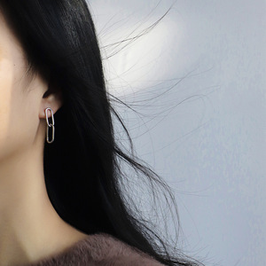 Pendientes de Moda 2024, Chapados en Platino y Oro Amarillo de 14K, Diseño de Clip con Forma de Animal, Regalo - Product Image 3