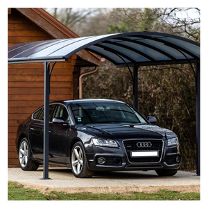 Abri de voiture extérieur Toit <span class=keywords><strong>autoportant</strong></span> Couverture de porche incurvé Abri de voiture moderne en métal - Product Image 2
