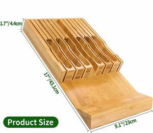 Organisateur de tiroir et porte-couteaux en bambou Legend ODM/OEM pour ustensiles de cuisine - Product Image 5