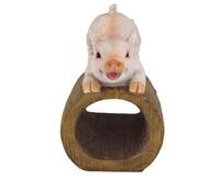 Statue de cochon vacillante en résine, 1 pièce, décoration de jardin, Statue couleur unie
