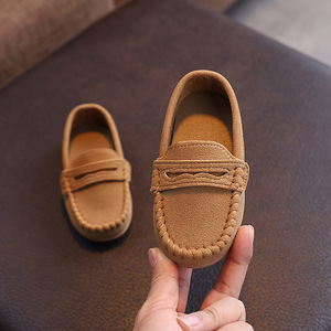 Mocassins pour tout-petits printemps-automne, chaussures en polyuréthane, style coréen neutre et tendance, couleur unie, chaussures pour enfants, semelles souples - Product Image 3