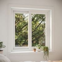 Ventana Corredera de Vinilo para Sala de Estar, Estándar Americano, Panel Certificado de UPVC para Casas