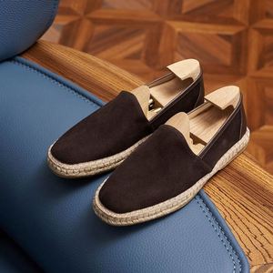 Espadrilles plates pour hommes, légères, antidérapantes, respirantes, en patchwork de peau de mouton, faciles à enfiler, pour le bureau et la carrière, directement de l'usine - Product Image 6