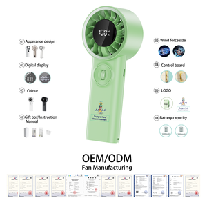 2026년형 OEM/ODM 휴대용 고속 선풍기 USB 충전식 휴대용 미니 선풍기 100단계 풍속 조절 강력한 바람 차량용 야외용 - Product Image 1