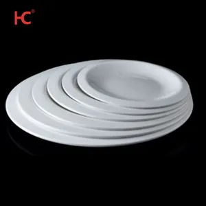 Professional Unbreakable Melamine Dinnerware Sustainable White Plain Plastic Plate 1130 For Parties For Dishes Plates
