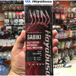 ชุดตกปลาซาบิกิกุ้งแท้ Hayabusa EX124 แบบ 6 ตัวเบ็ด สำหรับ<span class=keywords><strong>ตก</strong></span><span class=keywords><strong>ปลา</strong></span>ทะเล เหยื่อล่อปลา ตัวเบ็ดจับ<span class=keywords><strong>ปลา</strong></span> <span class=keywords><strong>ปลา</strong></span>แมคเคอเรล อุปกรณ์ตกปลาทะเล - Product Image 5