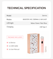 Appareil de beauté professionnel anti-âge et raffermissant pour le traitement de l'acné et le rajeunissement de la peau, rechargeable, prise EU/UK