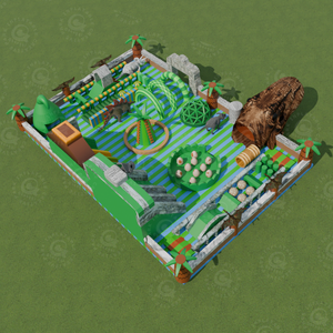 Parc d'attractions gonflable commercial sur le thème des dinosaures <span class=keywords><strong>Jurassic</strong></span> <span class=keywords><strong>World</strong></span> avec toboggan pour location événementielle - Product Image 5