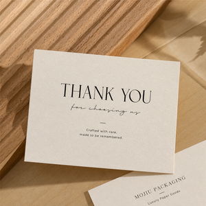 Debossed Letterpress Cotton Paper <b>Cards</b> Recyclable Garment Care Note Packaging Insert for Apparel Footwear Brands DDP - Product Image 1