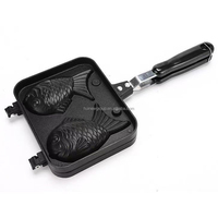 Poêle à Taiyaki 2, 3 ou 4 poissons, antiadhésive, pour gaufres, mini-œufs et crêpes, ensemble de cuisson
