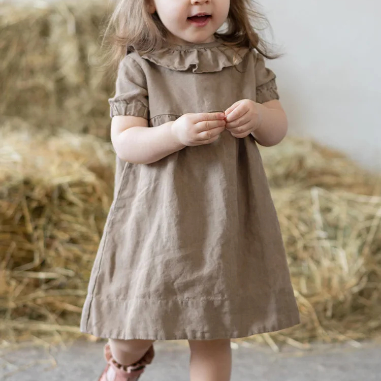 beige puffy dress Puffy Dress with Zipper at CF main image 1