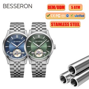 Fabricación al por Mayor de Relojes Mecánicos Personalizados con Logotipo para Hombre, Reloj Automático con Corazón Abierto, Caja de Acero Inoxidable, Relojes Luminosos - Product Image 1