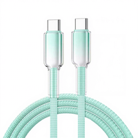 Kabel Pengisian Cepat 3-in-1 Gradien Hijau Putih 1.2M, Konduktor Tembaga Murni, Nylon, untuk Komputer, Grosir Pabrik, Dapat Disesuaikan
